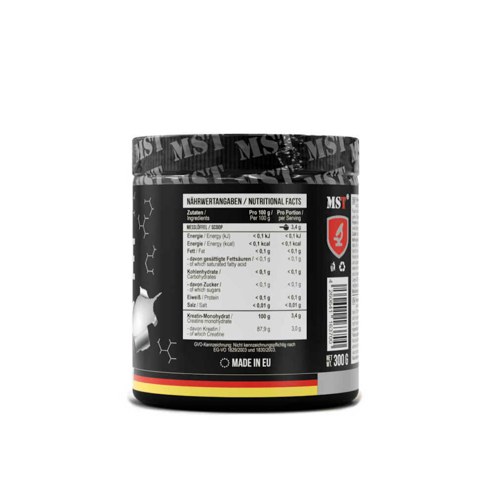 MST Creatine Micronized monohydraat 300g voor krachttraining