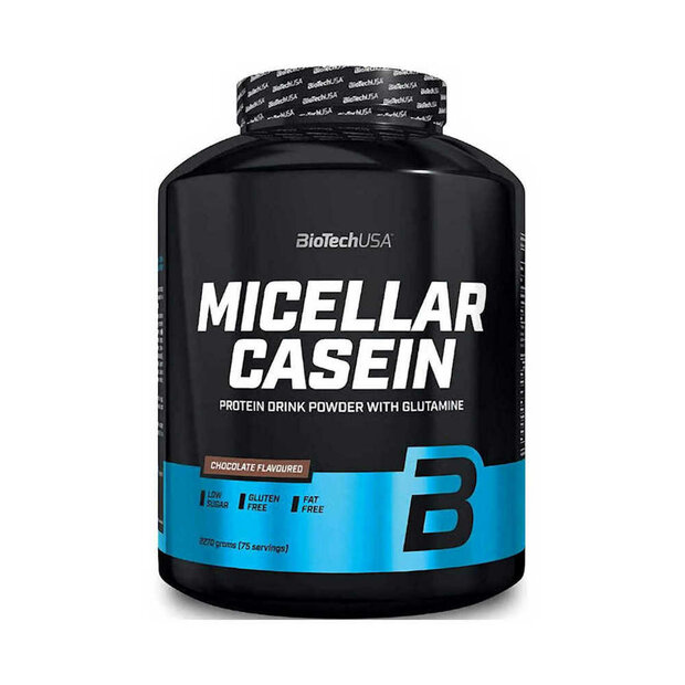 Biotech Micellar Casein eiwitpoeder 2270g voor langdurig spierherstel