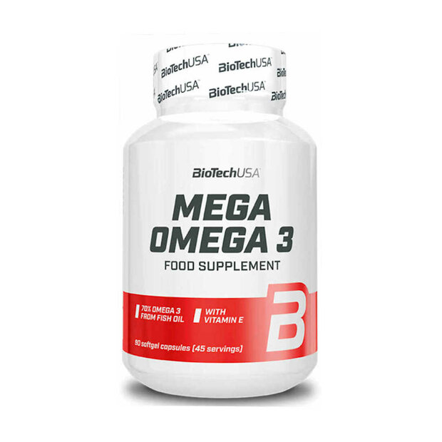 BioTech Mega Omega 3 visolie capsules 90 tabletten